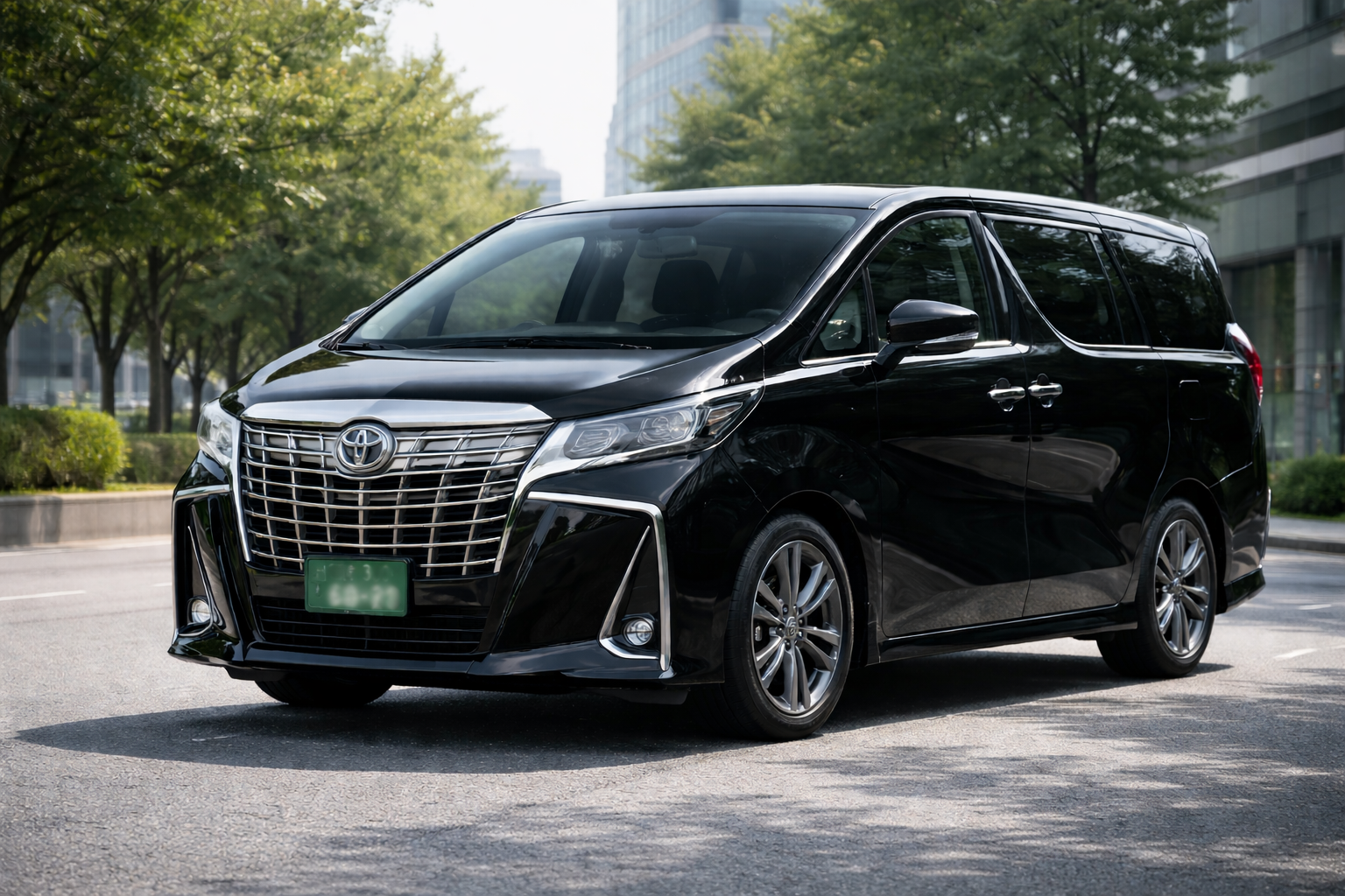Black Toyota Alphard or Vellfire private transfer vehicle in Japan