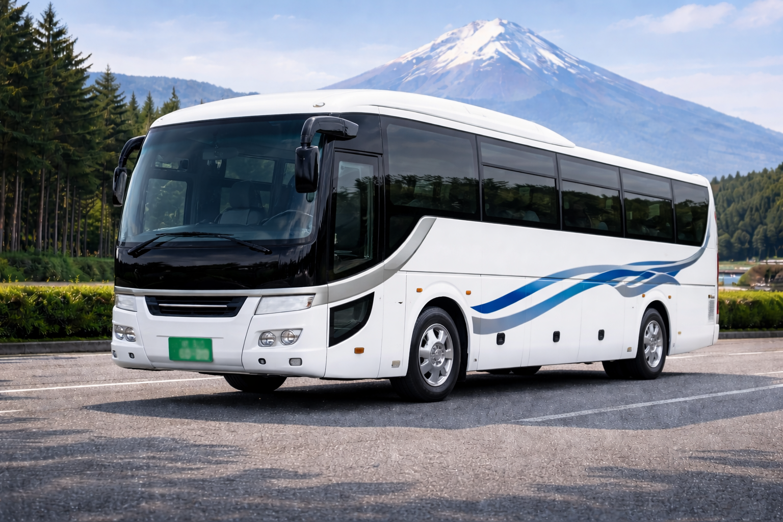 45 seat tour bus for group travel and charter service in Japan